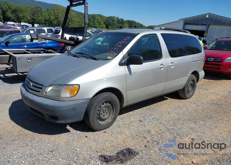 2002 Toyota Sienna Le z USA, uszkodzony, nr VIN 4T3ZF13C92U422834